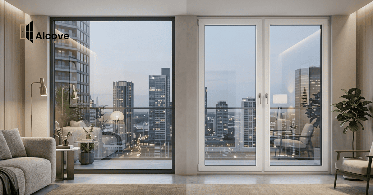 Aluminium and uPVC window systems for high-rise apartments