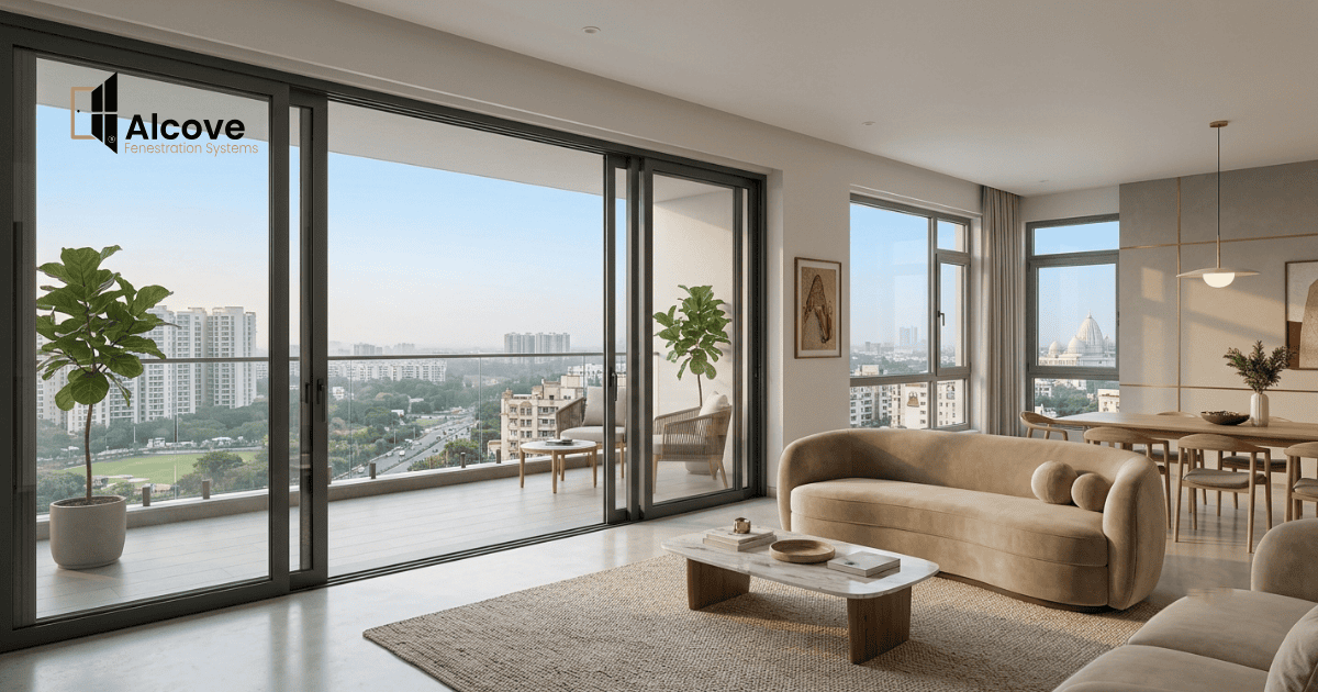 Premium aluminium and uPVC fenestration systems for modern apartments